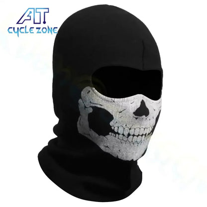Motorcycle Skull Balaclava - Windproof Full Face Mask for Motorbike, Skiing & Bicycle Helmet Liner