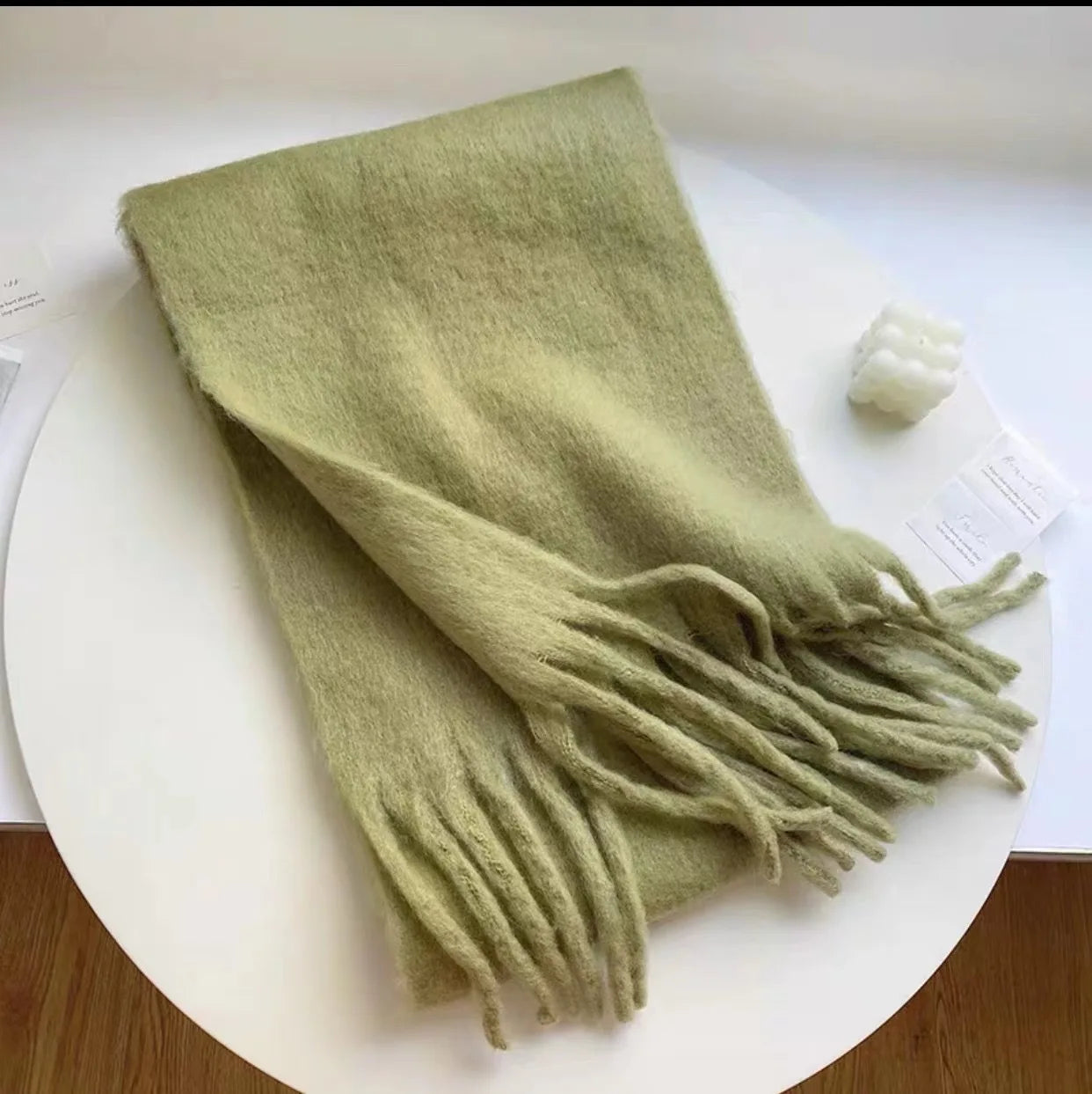 2025 Women’s Winter Scarf – Thick Warm Pashmina Shawl Wrap, Solid Color Cashmere Tassel Hijab Stole