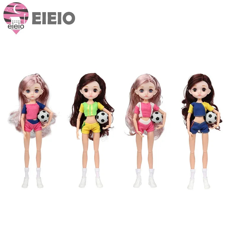26cm BJD Doll for Girls – Purple Hair Fashion Princess with Big Eyes & Accessories Gift