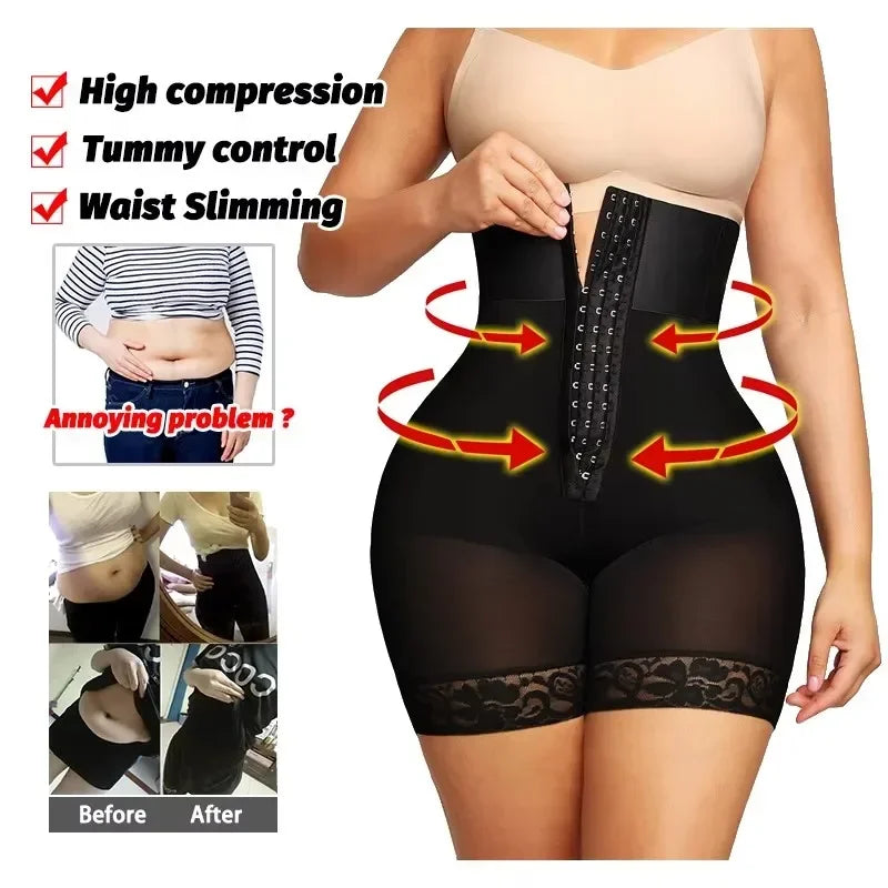 AfruliA Purple BBL Shorts – Colombian Fajas Shapewear Waist Trainer Corset Body Shaper Control Panties Lifter