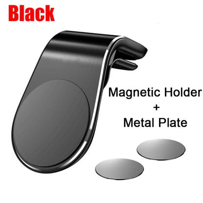 Magnetic Car Phone Holder - Air Vent Mount GPS Smartphone Stand for iPhone Samsung & Xiaomi