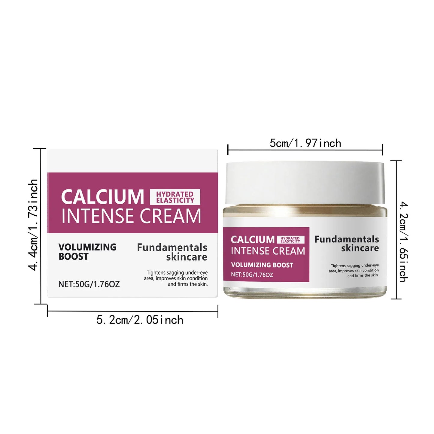 Calcium Intense Face Cream – Skin Tightening & Firming Moisturizer, Improves Elasticity, Lifts Sagging Skin & Deep Nourishing Facial Care Cream