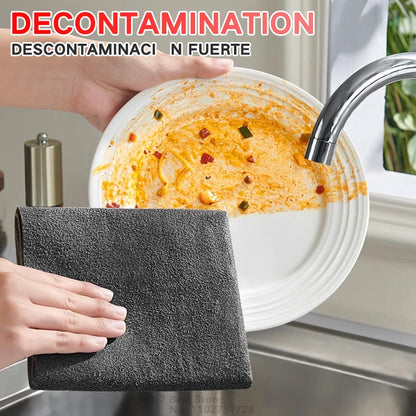 Thickened Microfiber Glass Cleaning Cloth - Reusable and Lint-Free Towel for Kitchen, Glass, and Car Cleaning
