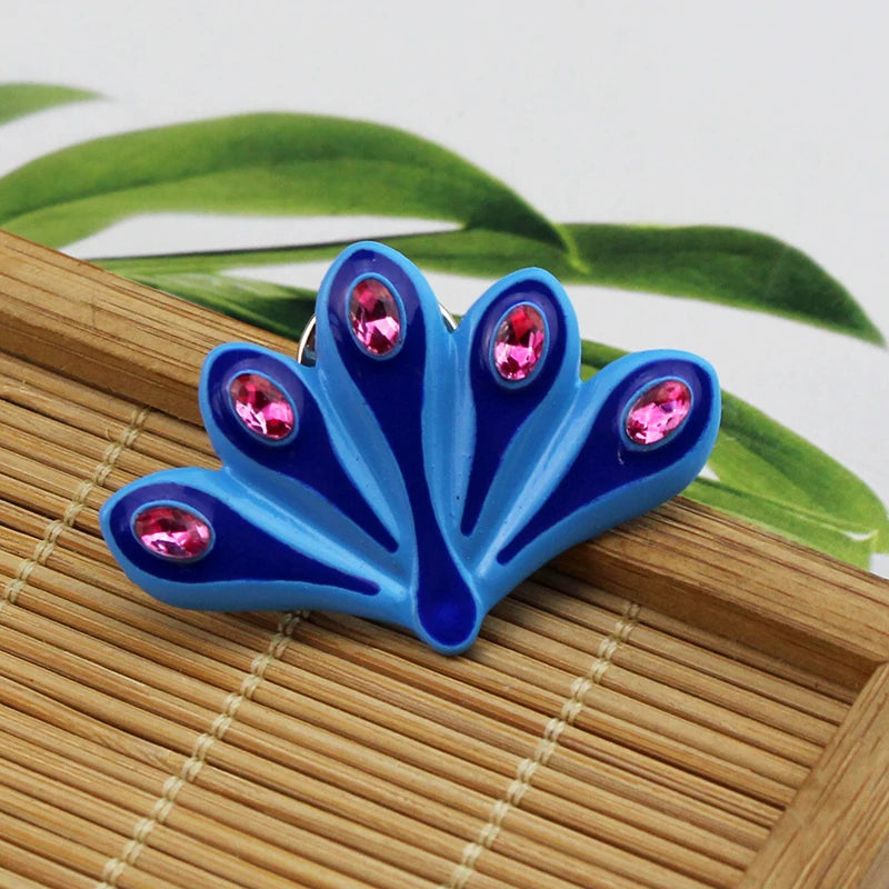 Cute Blue Peacock Enamel Pin - Cartoon Metal Lapel Brooch Jewelry for Men and Women