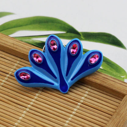 Cute Blue Peacock Enamel Pin - Cartoon Metal Lapel Brooch Jewelry for Men and Women