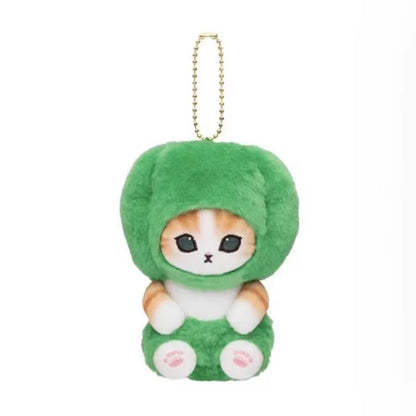 Yoyo Japanese Style Mofusand Plushie Shark Cat Keychain — Cute Fruit & Vegetable Soft Pendant Gift for Girls