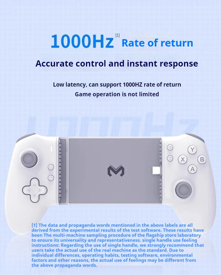 Memo S3 Gamepad Type-C Mobile Controller – Hall Effect Stretch Handle, Joystick for Android, PS Cloud Gaming, Customizable