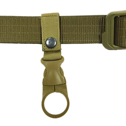Webbing Buckle Hook Water Bottle Holder Clip - Outdoor Military Nylon EDC Climb Carabiner - Convenient Backpack Hanger for Camping and Hiking