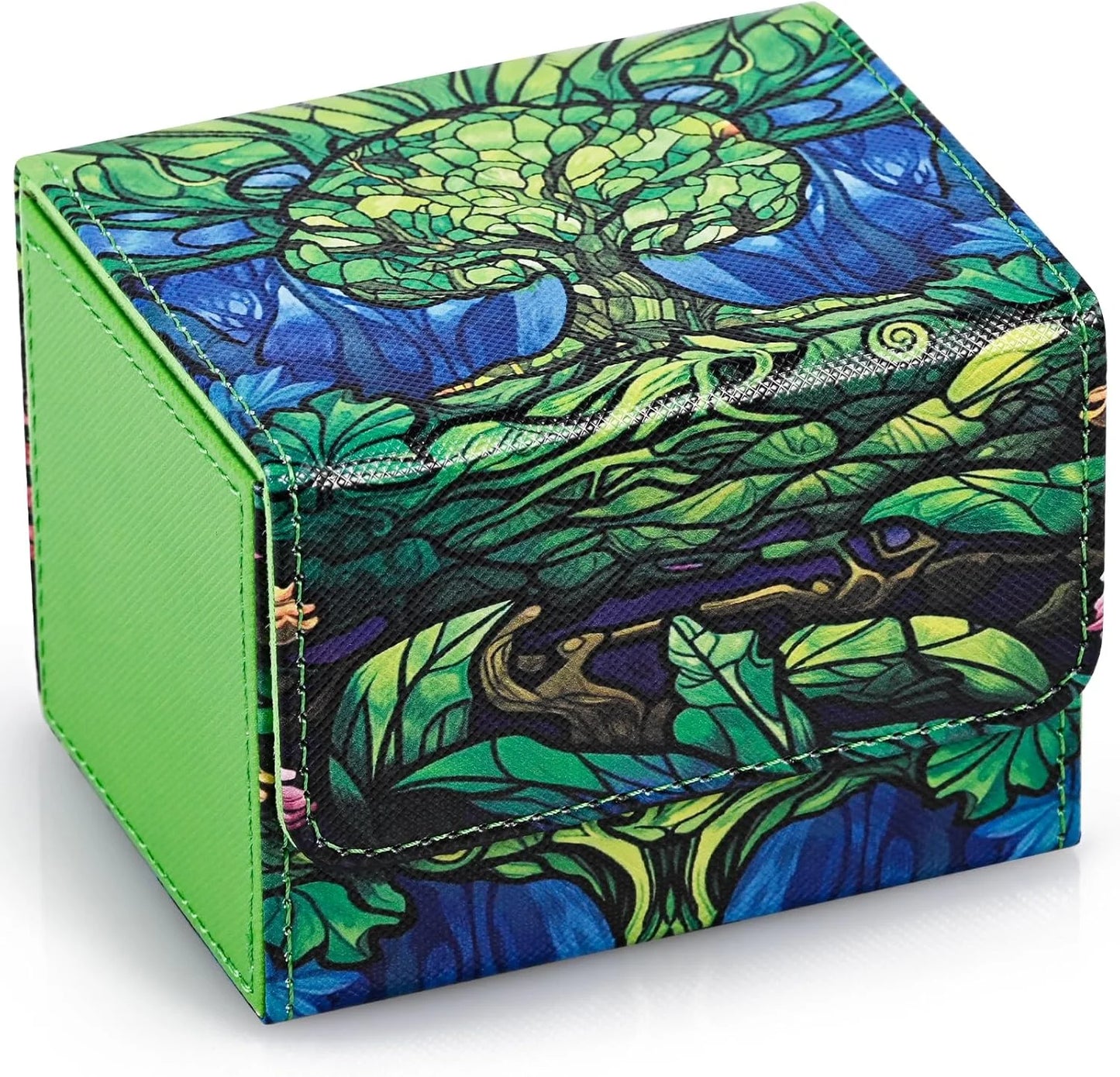 PU Leather TCG Deck Box - 120+ Sleeved Card Storage Case for Trading Cards, CCG & Magic Card Games