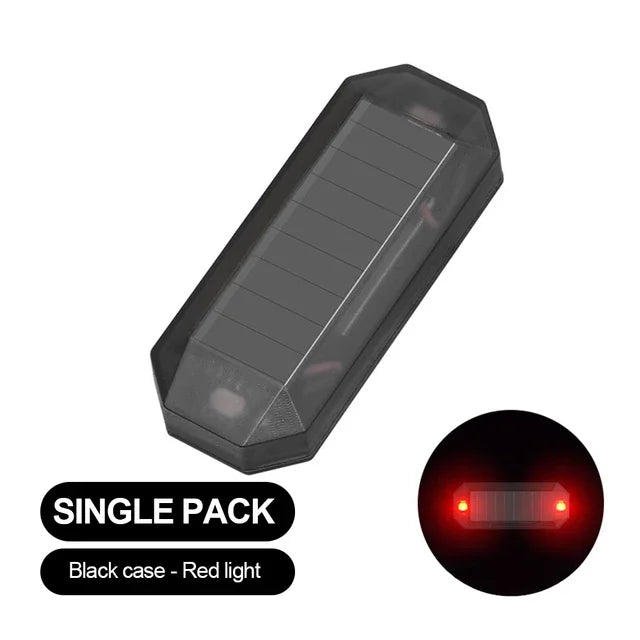 Car Mini LED Solar Warning Light - Wireless Anti-Theft Dummy Alarm Strobe Security Lamp