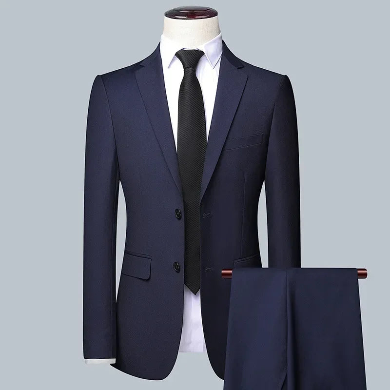 2024 Men's 3-Piece Suit Set – Blazer, Vest & Trousers | Formal Business & Wedding Outfit M-6XL