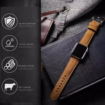 High-Quality Leather Apple Watch Band for Men – Compatible with Series 10/9/8/7/SE/Ultra, 49mm/45mm/44mm/42mm/40mm/41mm