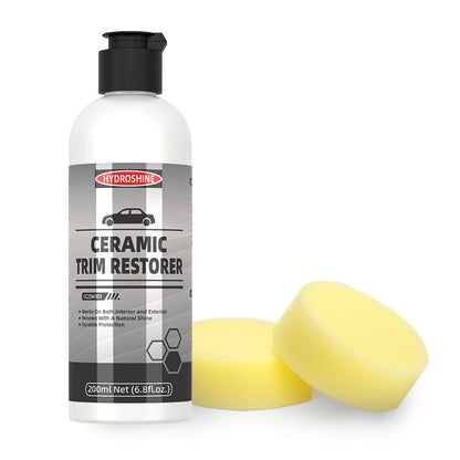 Hydroshine Ceramic Trim Restorer Gel — Plastic, Vinyl & Rubber Dressing for Interior Detailing, Leather Care & Car Protection