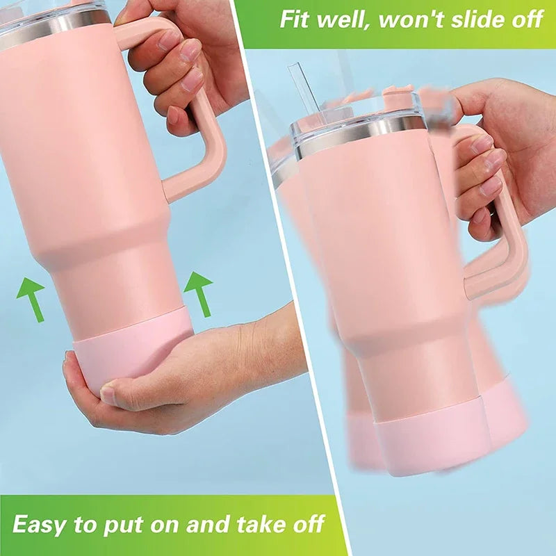 Universal 7.5cm Silicone Cup Sleeve – Soft Food-Grade Bottom Cover for Stanley 40oz, 30oz, 20oz Water Bottles