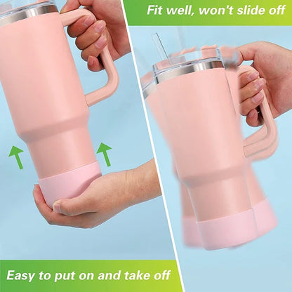 Universal 7.5cm Silicone Cup Sleeve – Soft Food-Grade Bottom Cover for Stanley 40oz, 30oz, 20oz Water Bottles