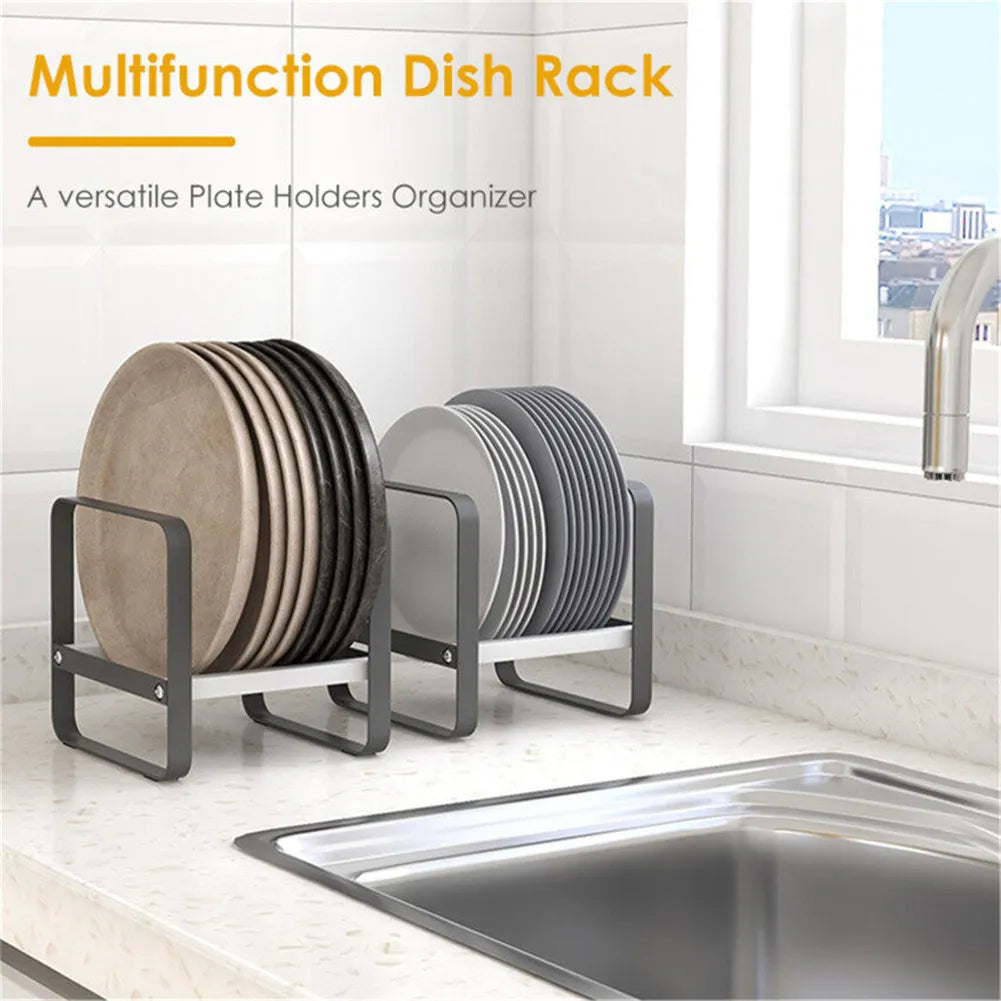 Kitchen Storage Rack - Metal Shelf Organizer for Pot Lids, Cooking Plates, Soup Spoons, and Dish Racks - Essential Kitchen Accessories