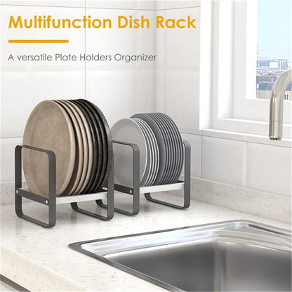 Kitchen Storage Rack - Metal Shelf Organizer for Pot Lids, Cooking Plates, Soup Spoons, and Dish Racks - Essential Kitchen Accessories