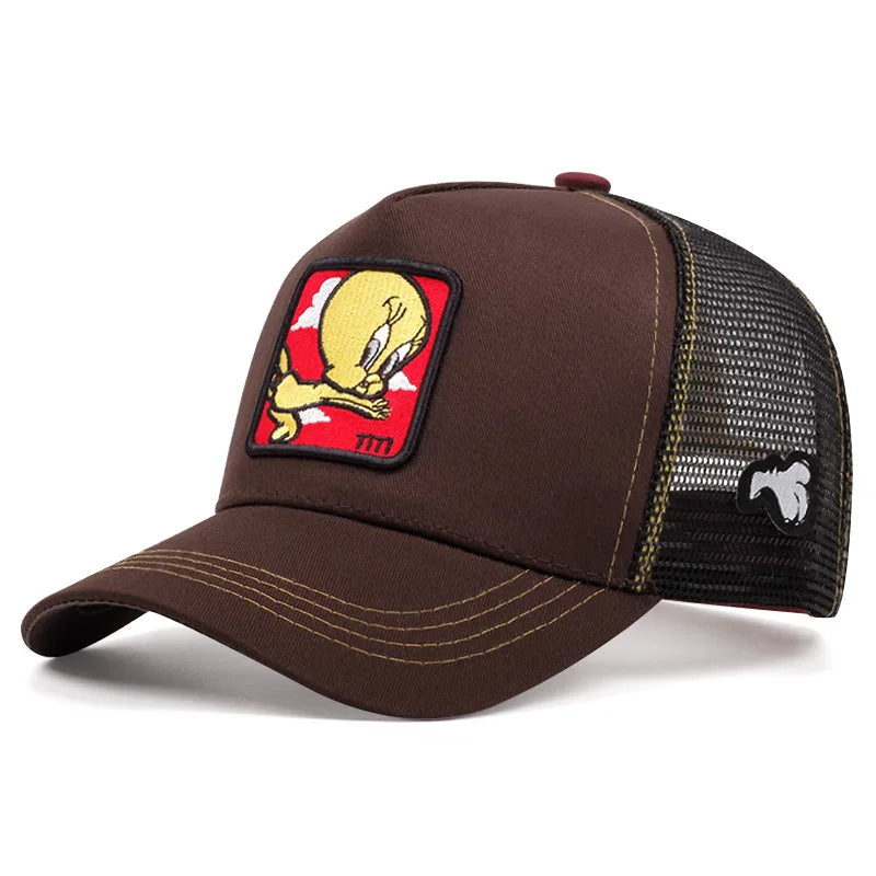 Anime Bunny TAZ DUCK Snapback Cap – Cotton Baseball Hat for Men & Women, Hip Hop Dad Mesh Trucker Cap