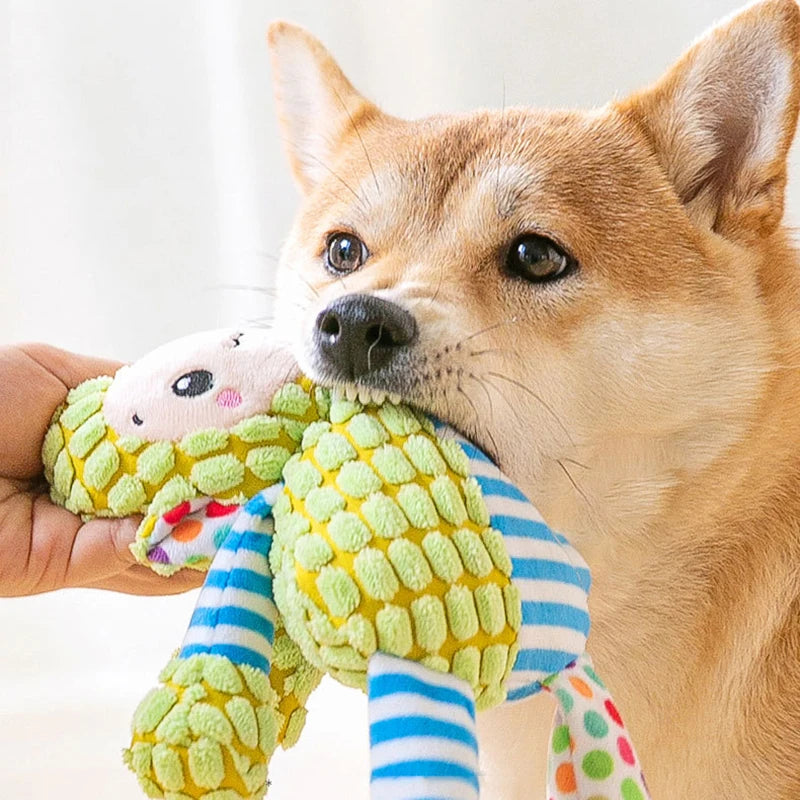 Pet Plush Puzzle Toy – Interactive Squeaky Chew Toy for Cats & Dogs, Bite-Resistant Teeth Cleaning Animal Toy, Pet Supplies