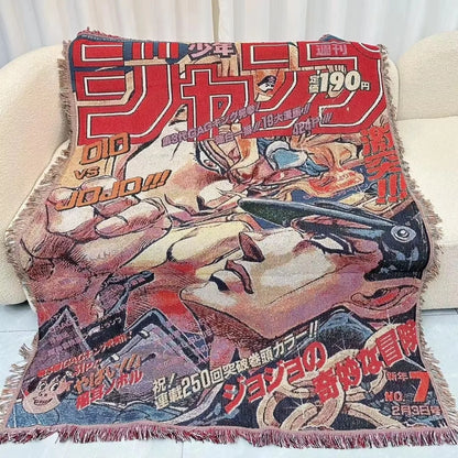 Anime Dragon Ball & One Piece Cotton Blanket – Decorative Sofa & Bed Throw