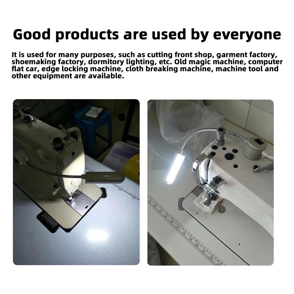 30 LED Industrial Sewing Machine Light - 360° Flexible Gooseneck Work Lamp for Sewing & Clothing Machines