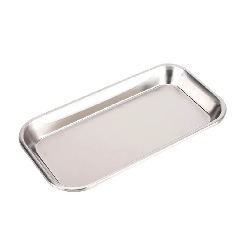Stainless Steel Cosmetic & Tattoo Storage Tray – Surgical, Dental & Fake Nail Tool Organizer