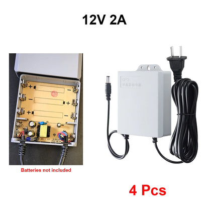 UPS Security Camera Power Cable - 12V 2A Backup Power Supply for CCTV During Power Outages, Battery Not Included