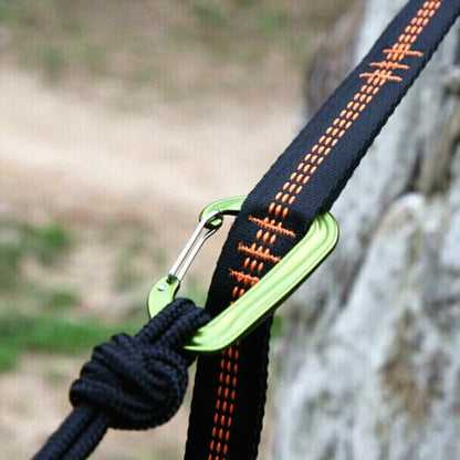 2pcs Heavy-Duty Hammock Straps - 600lb Breaking Strength Polyester Suspension Ropes with 5 Rings