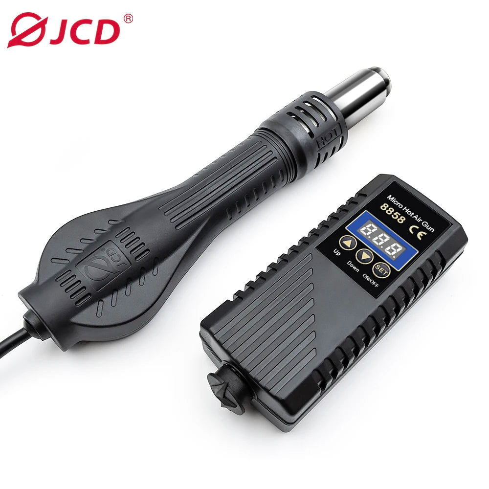 JCD 750W Heat Gun – Digital Display Micro Rework Soldering Station & Hot Air Gun for Welding & Repair, Model 8858