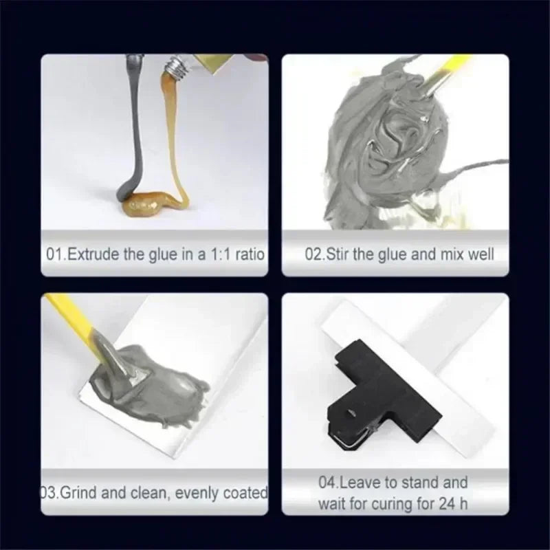 High-Temperature AB Metal Repair Glue – Strong Two-Part Adhesive for Metal, Plastic & Wood Bonding