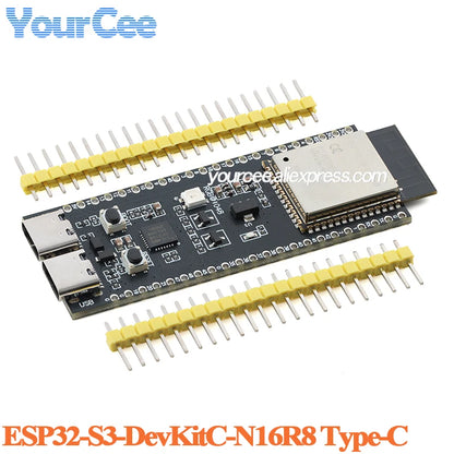 ESP32-S3 Dual Type-C Development Board - N16R8 N8R2 Core Module with Antenna Base for IoT Projects