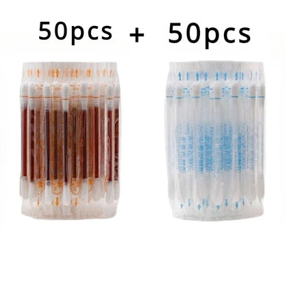 50/100-Piece Disposable Alcohol and Iodine Cotton Swabs – Portable Cleaning Sticks for Skin Care, Hygiene, and First Aid