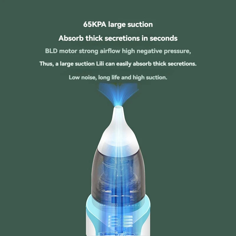 Baby Electric Nasal Aspirator – Rechargeable Nose Cleaner for Newborns and Infants