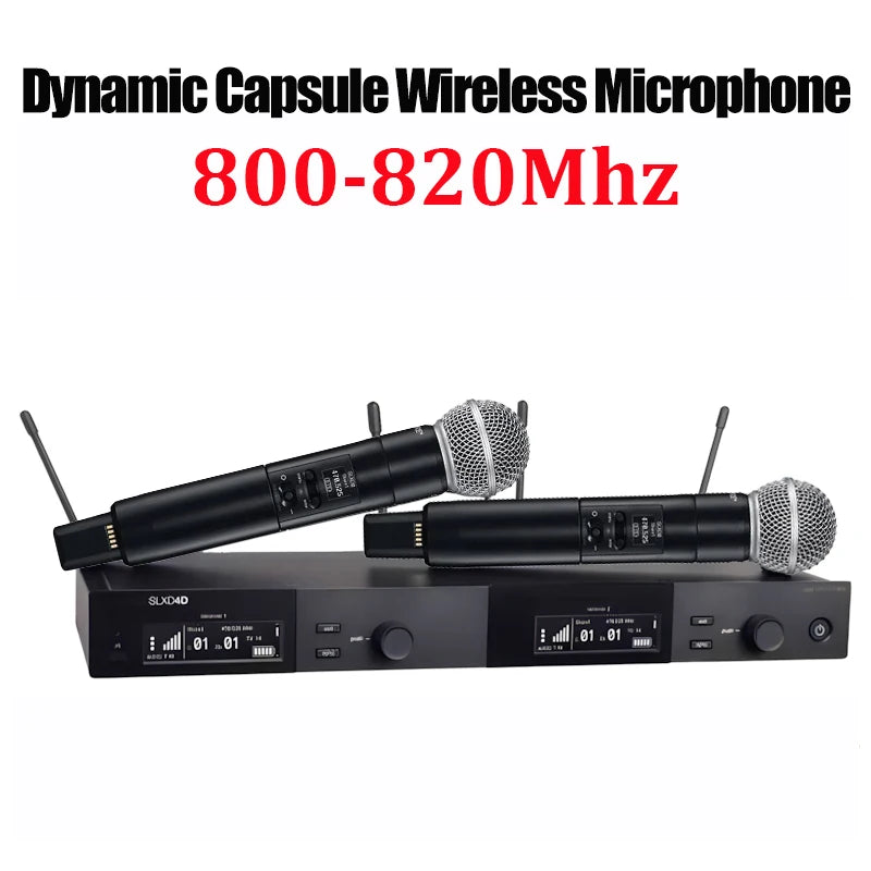 SLXD Wireless Microphone System – 500/600/800MHz 4-Pin Headset with KSM8/Beta58, Professional Audio for Stage & Karaoke