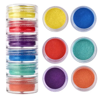 Crystal Clear Epoxy Resin Kit - AB Resin Glue with 6 Color Mica Powder for DIY Jewelry, Nail Art, Soap & Craft Casting