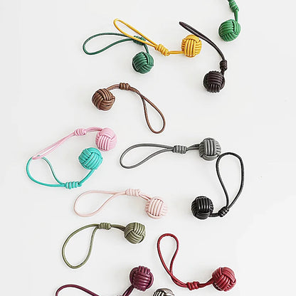 Luxury PU Leather Handmade Weave Ball Bag Pendant – Fashionable Handbag Charm Accessory, Creative Decorative Keychain Gift for Women