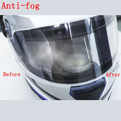 4PCS Universal Motorcycle Helmet Anti-Fog & Rainproof Film - Clear Coating Sticker for Helmet Accessories