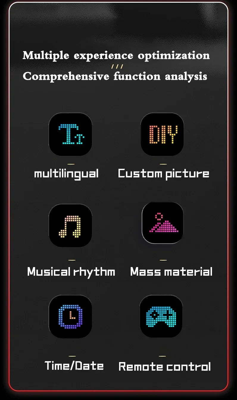LED Matrix Pixel Panel – Scrolling Bright Advertising Sign with Flexible USB & Bluetooth App Control