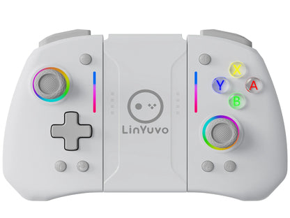 LinYuvo KS42 Meteor Light Wireless Joypad — 8-Color RGB Controller for Switch/Lite/OLED with Programmable Buttons, Turbo & Vibration