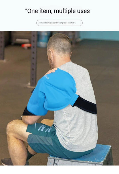 Adjustable Shoulder Ice Pack Wrap — Hot & Cold Gel Compress Support for Pain Relief & Injury Recovery