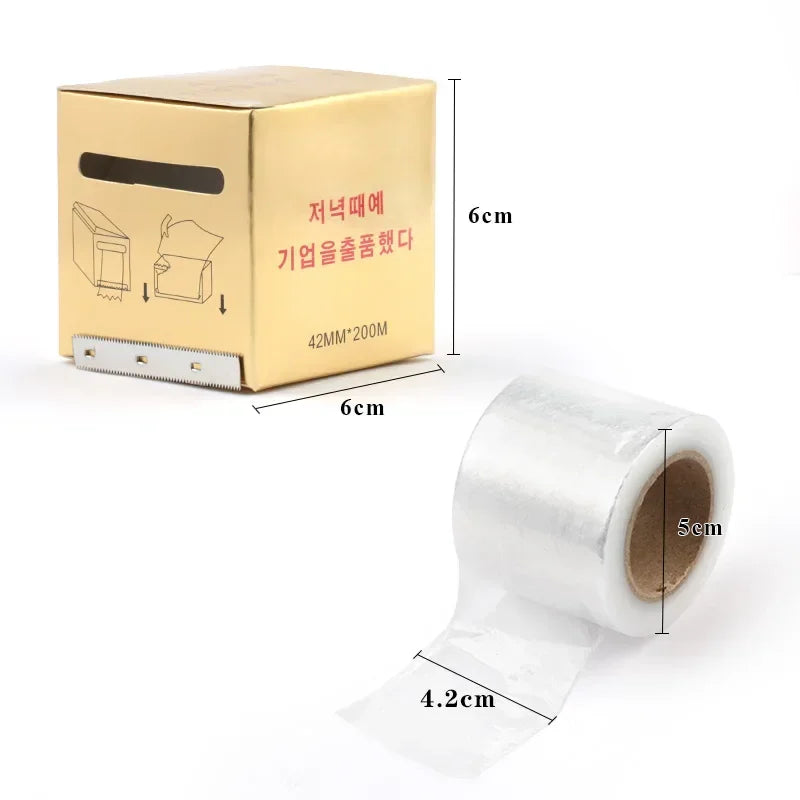 Tattoo Eyebrow Microblading Preservative Film Plastic Wrap Roll – 42mm x 200m Semi Permanent Makeup Supplies