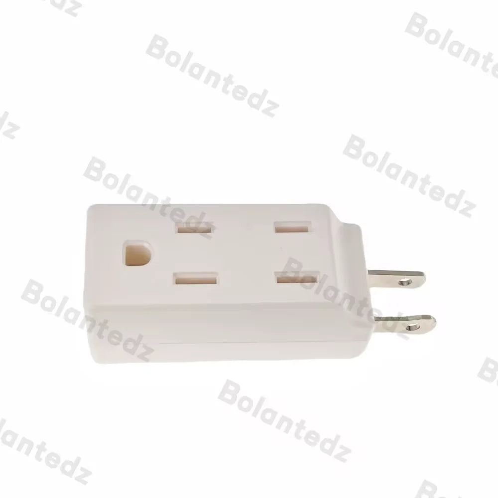 3-in-1 US Power Plug Adapter - NEMA 1-15R Two-Pin to Three-Pin Socket Converter for American Standard Plugs