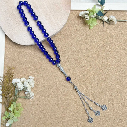 10mm 33pcs Glass Tassel Islamic Rosary Bracelet – Turkish Muslim Tasbih Prayer Beads Jewelry for Women Allah Mohammed Spiritual Gift