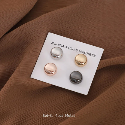 8pcs Hijab Magnetic Pins - Matte Magnet Brooch Buttons for Women Headscarf Shawl Accessories Mixed Colors