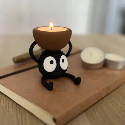 Cute 3D Printed Candlestick Holders – Tea Light & Briquette Candle Stand, Small Decorative Candle Holder