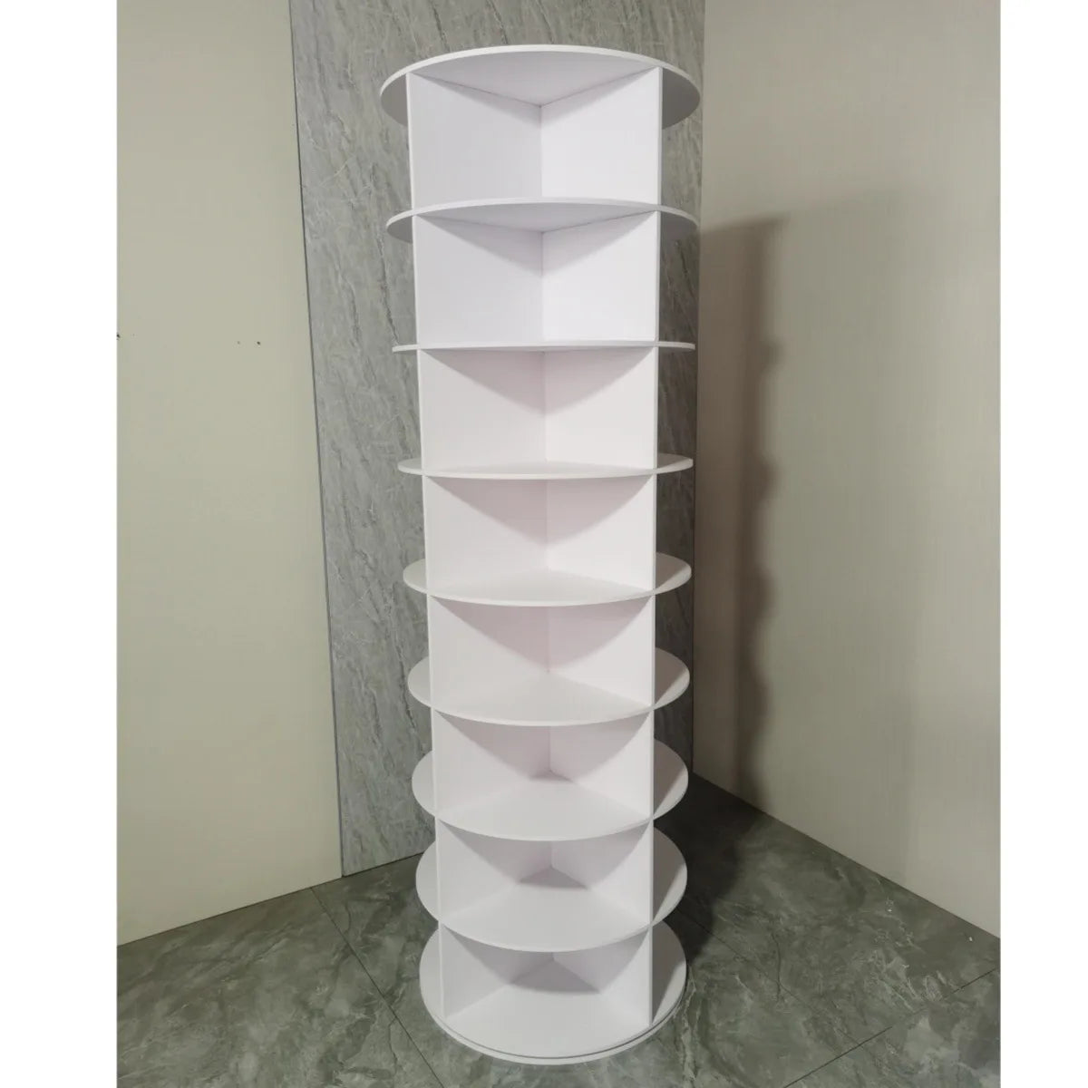 Rotating Multi-Layer Shoe Rack – Floor-to-Ceiling Shoe Cabinet & Bag Display Organizer with 360° Rotation