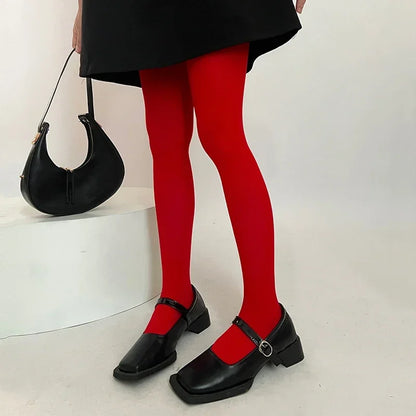 17-Color Women’s Velvet Tights - Seamless High-Stretch Anti-Run Pantyhose & Long Stockings