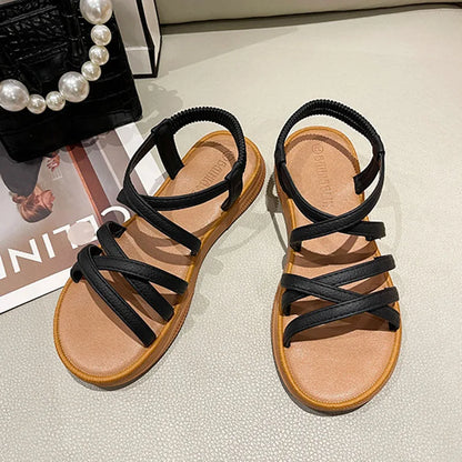 Women’s Classic Ankle Strap Sandals – Flat Soft Sole Summer Shoes, Casual Sandalias Mujer