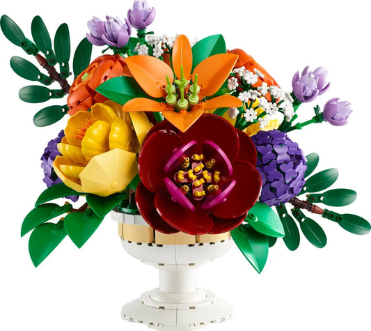 NEW 2025 Flower Bud Bouquet Building Block Set 10345 – Compatible with Lego, Perfect Christmas Gift
