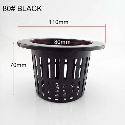 50pcs Hydroponic Mesh Net Baskets — Soilless Plant Nursery Cups for Veggie & Clone Growth